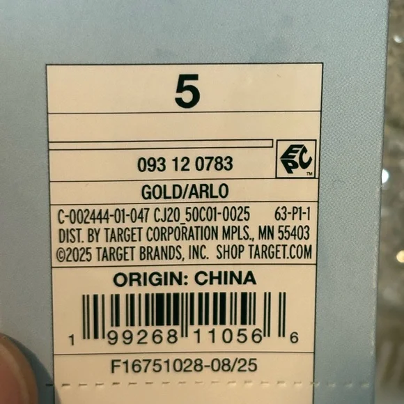 Cat and Jack Toddler Girls Arlo Zipper Shearling Winter Boot Gold Glitter Sz 5c - Picture 6 of 6